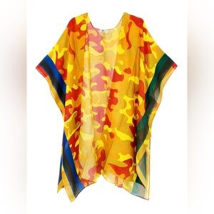 NWT, JC Sunny Two-Tone Edge Camo Kimono